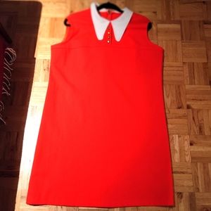 Vintage 60s Shift dress with collar - Sz 12